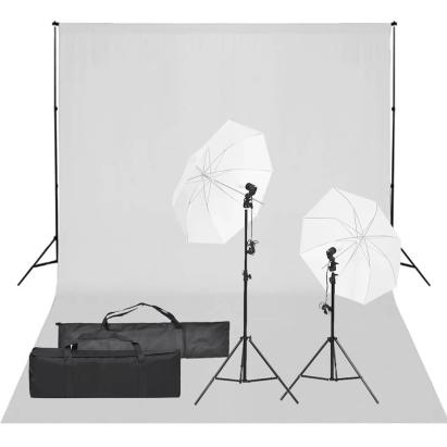 Kit studio foto cu set de lumină și fundal GartenMobel Dekor