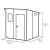 Căsuță de grădină Curver Manor 6x6 din plastic, bej, 183,5x185x200 cm