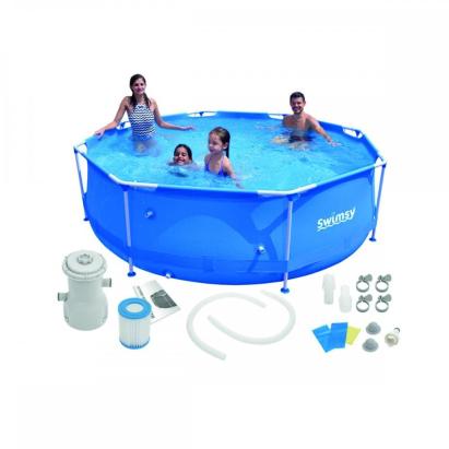 Piscină de grădină Mirpol cu cadru metalic 450x90 cm, pompă filtrare și accesorii