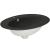 Lavoar ceramic încastrat Kerra KR-132 BLM, negru oval, 51×45,5 cm