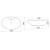Lavoar ceramic Kerra KR-139, oval, 58x38 cm, alb lucios, pentru baie