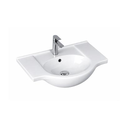 Lavoar ceramic cu aripi Leziter V65, 65x43 cm, montaj pe perete