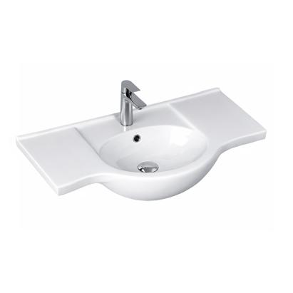 Lavoar ceramic cu aripi Leziter V85, montaj pe perete, 85x48 cm