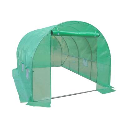 Sera tunel din folie Mirpol Solar 3x4,5x2 m, verde, cu cadru galvanizat