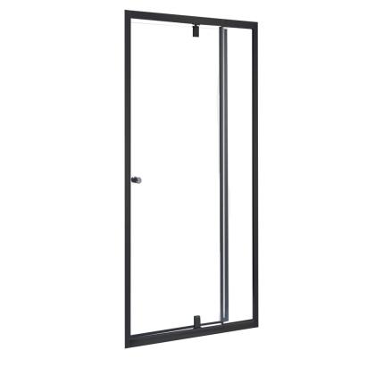 Ușă de duș Leziter Flexi neagră, reglabilă 76–91x185 cm, sticlă securizată 6 mm