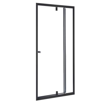 Ușă de duș Leziter Flexi reglabilă 96–111x185 cm, sticlă securizată 6 mm, negru