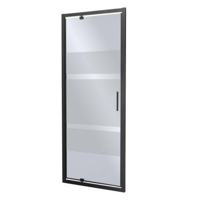 Ușă de duș batantă Kerra Tomar DR 80, 80x190 cm, sticlă mată grafit