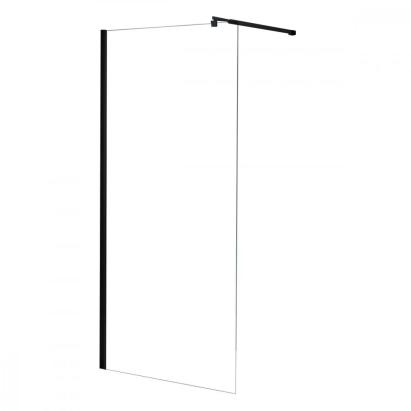Perete de duș walk-in Leziter River 70x190 cm, sticlă securizată 6 mm, profil negru