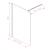 Cabină de duș walk-in Leziter Walker WI01-10, 100x195 cm, sticlă securizată 8 mm
