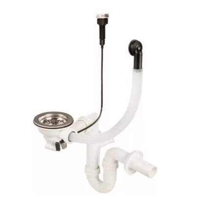 Sifon automat Leziter pentru chiuvetă 1 bazin, diametru 90 mm, cu buton