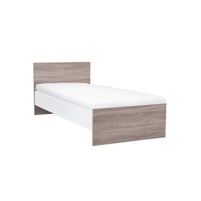 Pat single Leziter Miami 90x200 cm, stejar York si alb, design modern