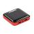 Powerbank Leziter 10000 mAh 10W, 2x USB, LCD, Type-C/Micro USB, roșu