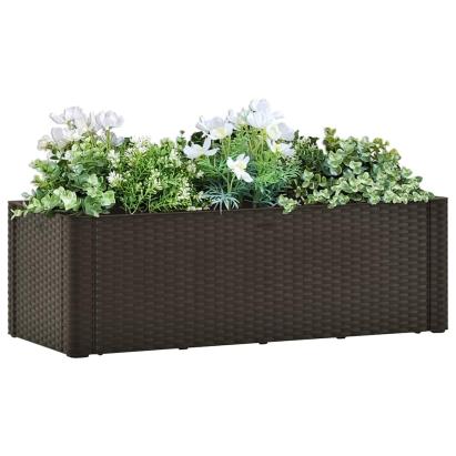 Strat înălțat grădină sistem automat udare cafeniu 100x43x33 cm GartenMobel Dekor