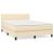 Pat box spring cu saltea, crem, 140x200 cm, textil GartenMobel Dekor