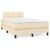 Pat box spring cu saltea, crem, 120x200 cm, textil GartenMobel Dekor