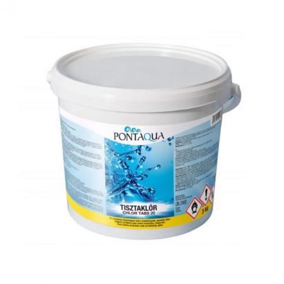 Clor pentru piscină Pontaqua 3 kg, tablete 20 g cu dizolvare lentă