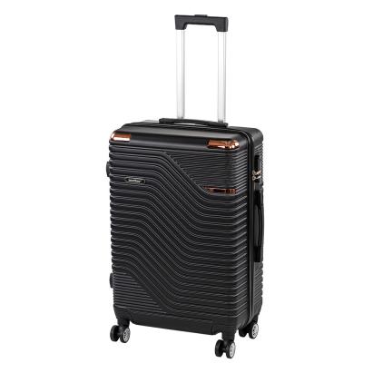 Valiză medie Leziter TravelLux Urban, hardtop, 42x65x24 cm, neagră