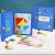 Leziter tangram magnetic din lemn educativ pentru copii, set puzzle creativ