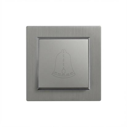 Comutator clopot Leziter Nova 101N cu revenire, 10A, 250V, cadru gri