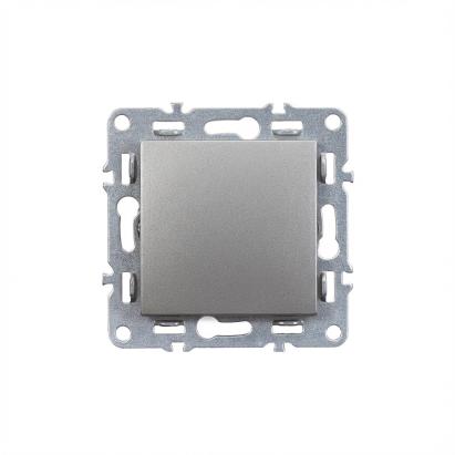 Întrerupător transversal Leziter Nova 107, 10A 250V, gri, montaj îngropat