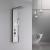 Panou de duș cu hidromasaj Leziter Merino, inox periat, ploaie 45 cm
