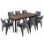 Set mobilier grădină Curver Amari Large 8+1, masă 200x95, nuc-grafit