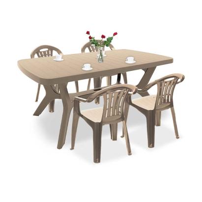 Set mobilier de grădină Curver Balorca 4+1, cappuccino, masă + 4 scaune
