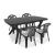 Set mobilier grădină Curver Balorca 4+1, masă Baltimore, grafit, UV