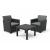 Set mobilier grădină Curver Claire Balcony cu masă Orlando, grafit, 3 piese