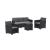 Curver Set de mobilier de grădină Claire IV cu 5 locuri și masă de depozitare Vigo, grafit