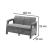 Set mobilier de grădină Curver Corfu Duo cu masă Futura, maro ratan