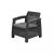 Set mobilier grădină Curver Corfu Lyon Duo 4+1 grafit, cu perne și masă înaltă