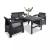 Set mobilier grădină Curver Corfu Lyon Duo 4+1 grafit, cu perne și masă înaltă
