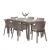 Set mobilier grădină Curver Evody 6+1, cappuccino, masă 160,5x94,5 cm