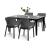 Set mobilier de grădină Curver Fueva 4+1, grafit, masă + 4 scaune