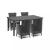 Set mobilier grădină Curver Futurowa 4+1 din plastic ratan, grafit