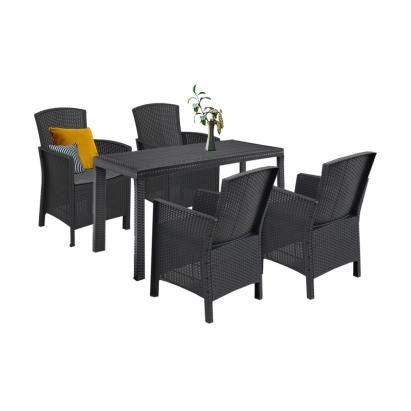 Leziter Set mobilier de grădină Hellma 4+1, grafit