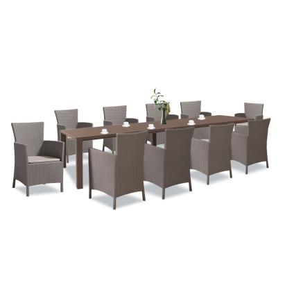 Set mobilier grădină Curver Juowa cappuccino, masă modulară, 10 locuri