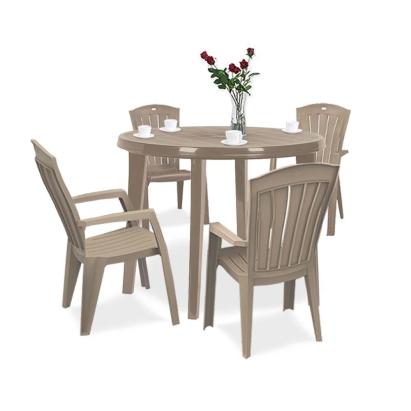 Set mobilier grădină Curver Lisorini 4+1, masă 90 cm, cappuccino