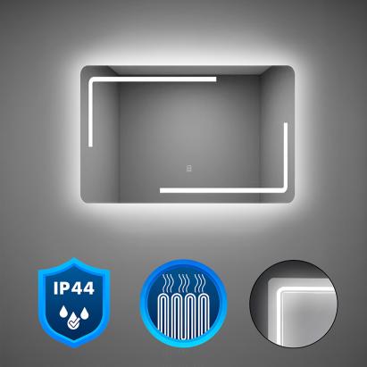 Oglindă de baie Leziter Ada 80 cu LED și senzor tactil, 80x60 cm, IP44