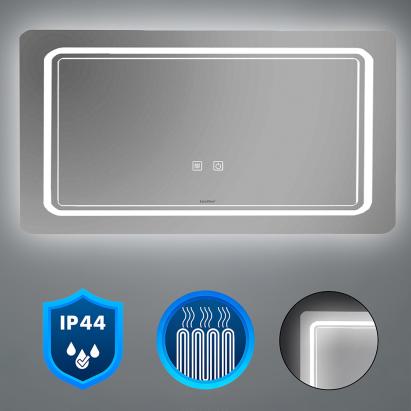 Oglindă de baie Leziter 120x60 cm cu iluminare LED, touch și dimmer IP44