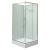 Cabină de duș pătrată Leziter Polo White II, albă, cu cadită acrilică 90x90x195 cm
