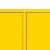 Dulap de perete Leziter Boxie cu 2 uși, galben, 80x80x37 cm