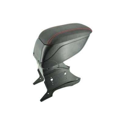 Cotieră auto universală cu bază metalică, negru cu cusătură roșie (48014)