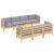 Set mobilier de grădină cu perne gri, 8 piese, lemn masiv pin GartenMobel Dekor