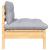 Set mobilier de grădină cu perne gri, 5 piese, lemn masiv pin GartenMobel Dekor