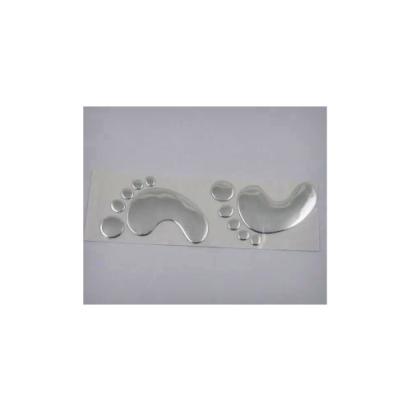 Set abțibilduri auto DOUĂ TĂLPI argintiu, relief 3D, 2 buc (DZ-68)