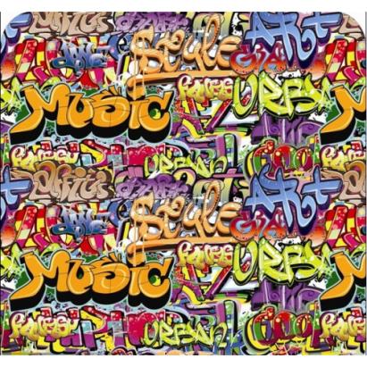 Colant auto BOMB TY030 model graffiti, 1 x 1,5 m pentru colantare si decor