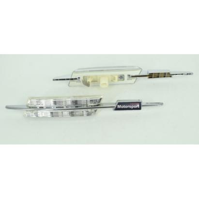 Set lămpi semnalizare laterale LED transparente compatibile BMW, E-mark (ART-7127)