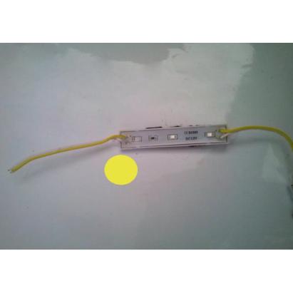 Modul LED 3x SMD 2835, 12V, lumina galbena, rezistent la apa, cu banda adeziva